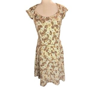 Anthropologie Isabella Bird Y2k Vintage Paisley Silk Dress